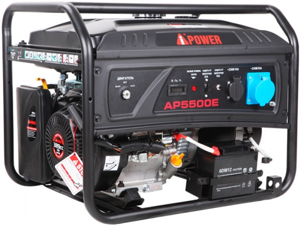 Електрогенераторна установка A-iPower 5 кВт / 5,5 кВт 230 В AP5500E бензин — фото 1