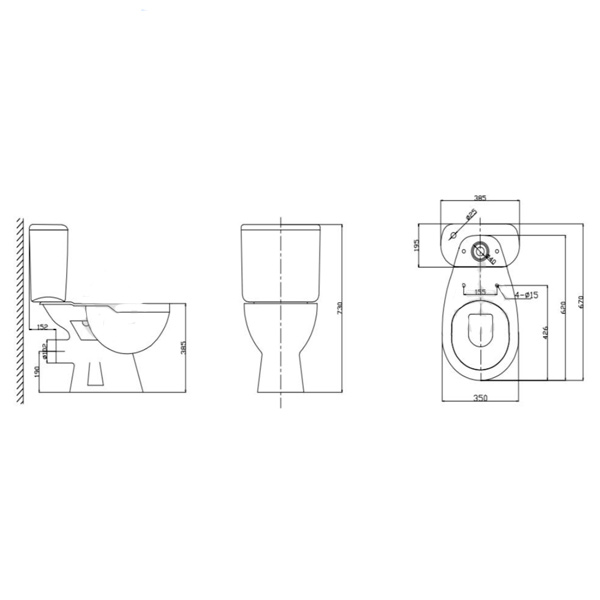 Унитаз-компакт Water House Eco rimless