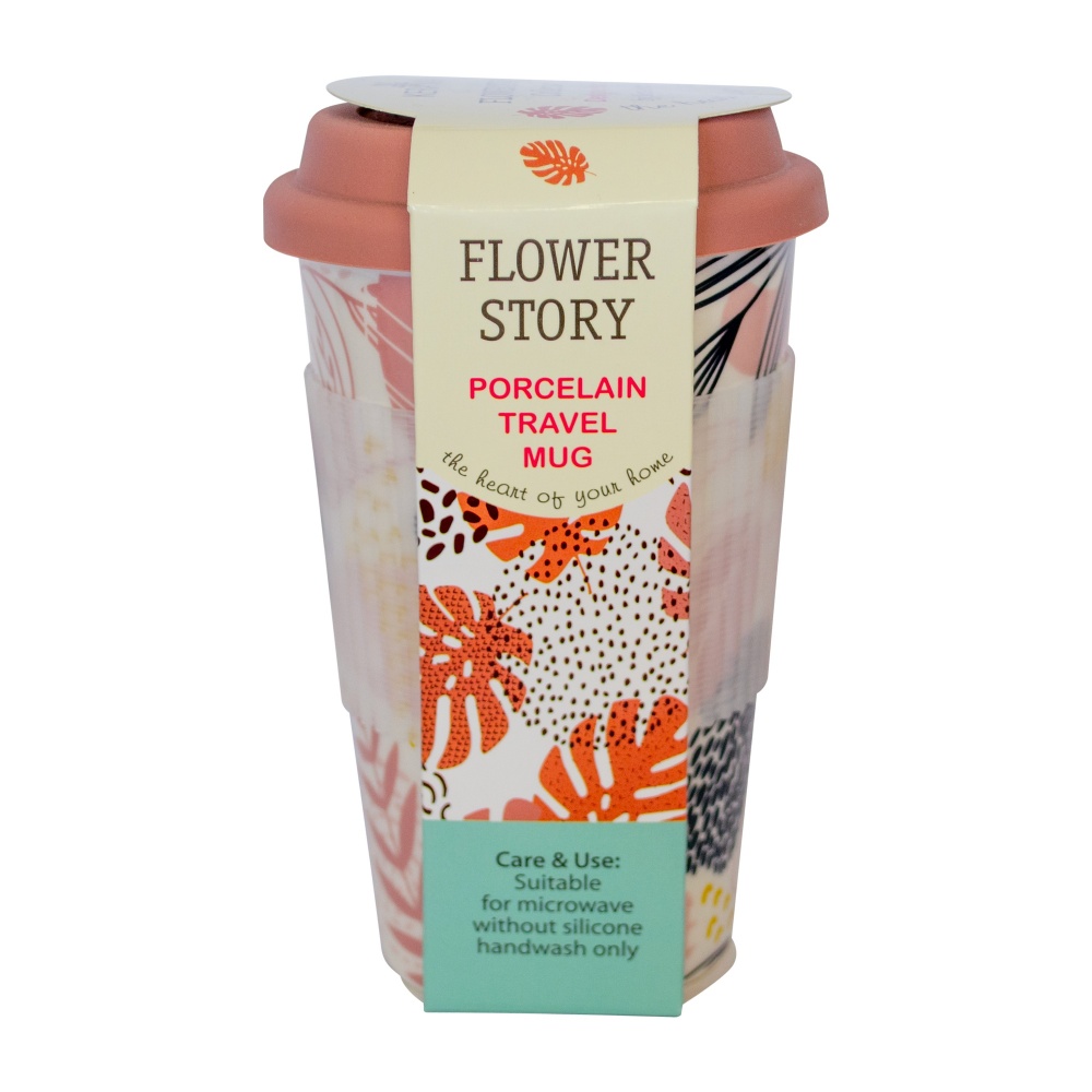 Чашка Keramia Flower story с силиконовой крышкой 440 мл 21-279-126