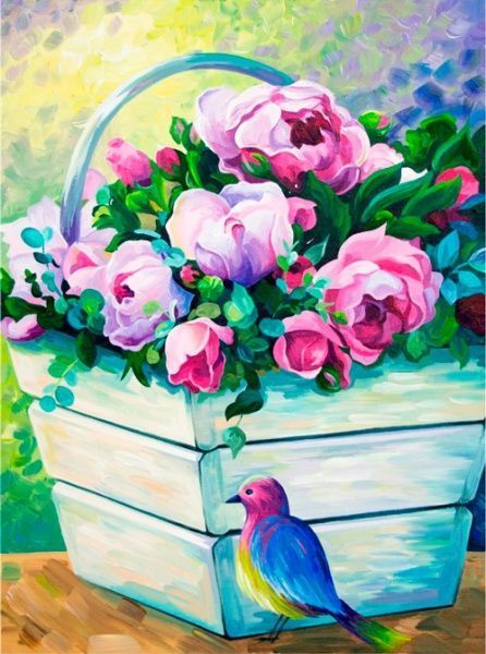 Набір для юного художника картина Букет піонів Rosa Talent 