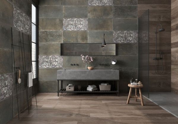 Плитка SALONI Фаундрі бронз 45x90 