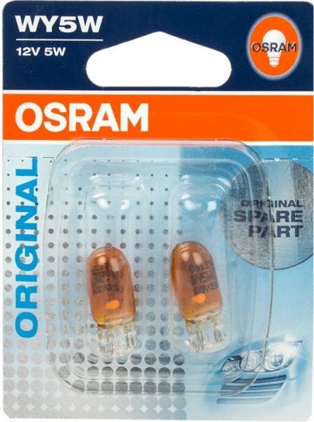 Лампа галогенна Osram (2827_02B) WY5W W2.1x9.5d 12 В 5 Вт 2 шт 1500