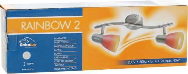 Спот Rabalux Rainbow 2 2x40 Вт E14 хром 6312 