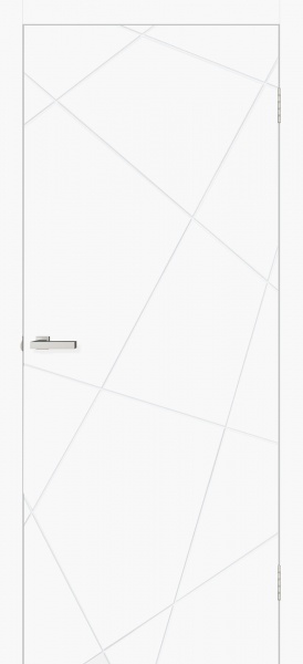Дверное полотно ОМиС Cortex Геометрия 03 ПГ 800 мм белый silk matt 