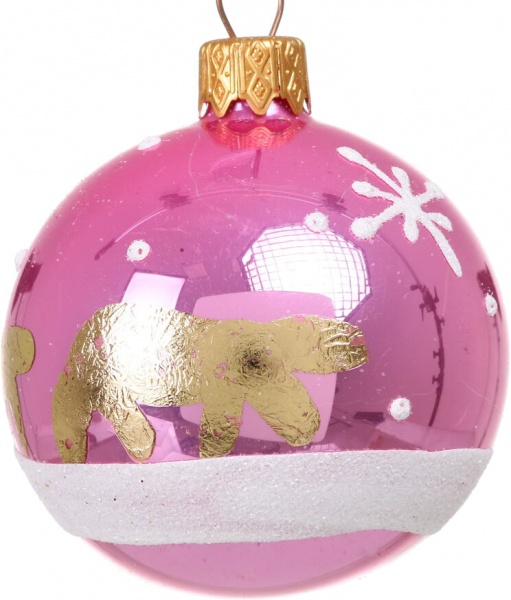 Шар новогодний мульти d 60 мм в ассортименте