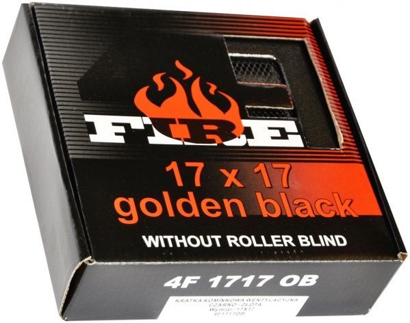 Решітка камінна  4FIRE 17х17 антік золото