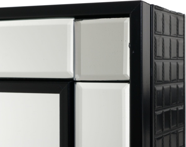 Напольное зеркало с секцией для хранения аксессуаров PS160-A4014 360x1230 мм черный 