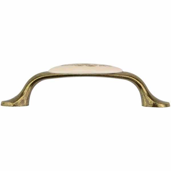 Мебельная ручка венок 96 мм античная бронзаL1947-96