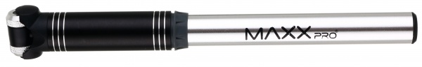 Насос для велосипеда MaxxPro 24x235 мм серебряный с черным M19-02A