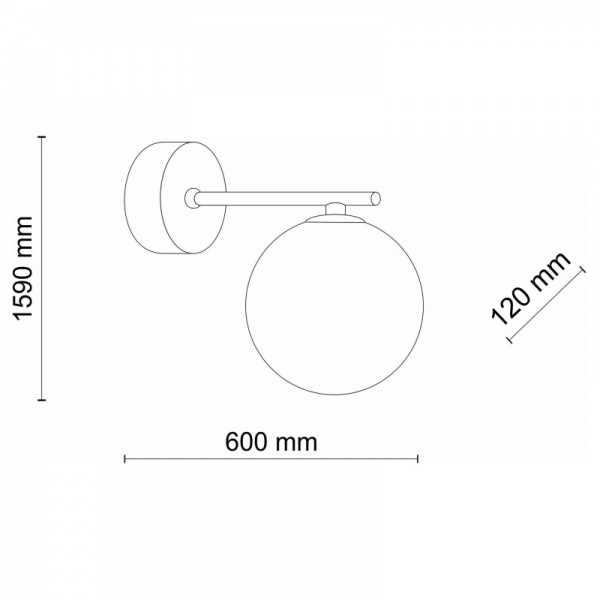 Бра TK Lighting ESTERA 1xG9 черный 4777 