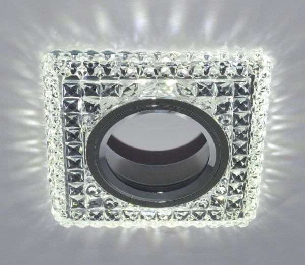 Светильник точечный Blitz BL 327S3 с LED-подсветкой 3 Вт 4000 K MR16 35 Вт G5.3 хром 