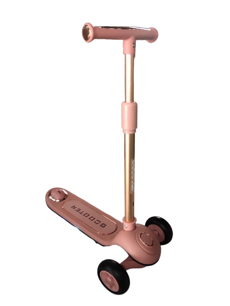 Самокат MaxxPro kids триколісний 60x32x78 см рожевий 2860012-6P