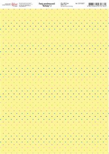 Бумага для дизайна Birthday 2 односторонняя А4 250 г/м² Rosa Talent
