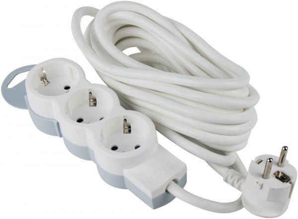 Удлинитель Legrand Standart с заземлением 3 гн. серый 5 м 695003 