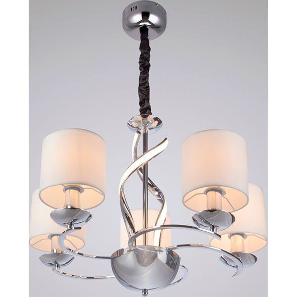 Люстра підвісна Strotskis Contessa пульт ДК LED 16 Вт 5x40 Вт E14 хром/білий 422/5 