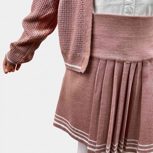 Кофта для девочки ART KNIT Герда пепел розы р.116-122 