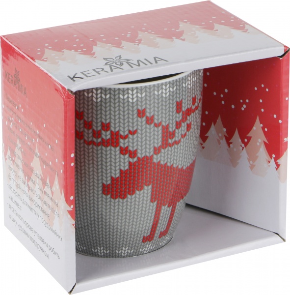 Чашка Олень вязаный 360 мл Keramia