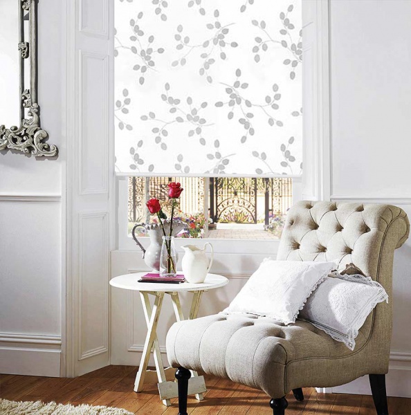 Ролета мини Rollotex с фиксацией на струне Verbena 65x150 см бежево-серебристая 