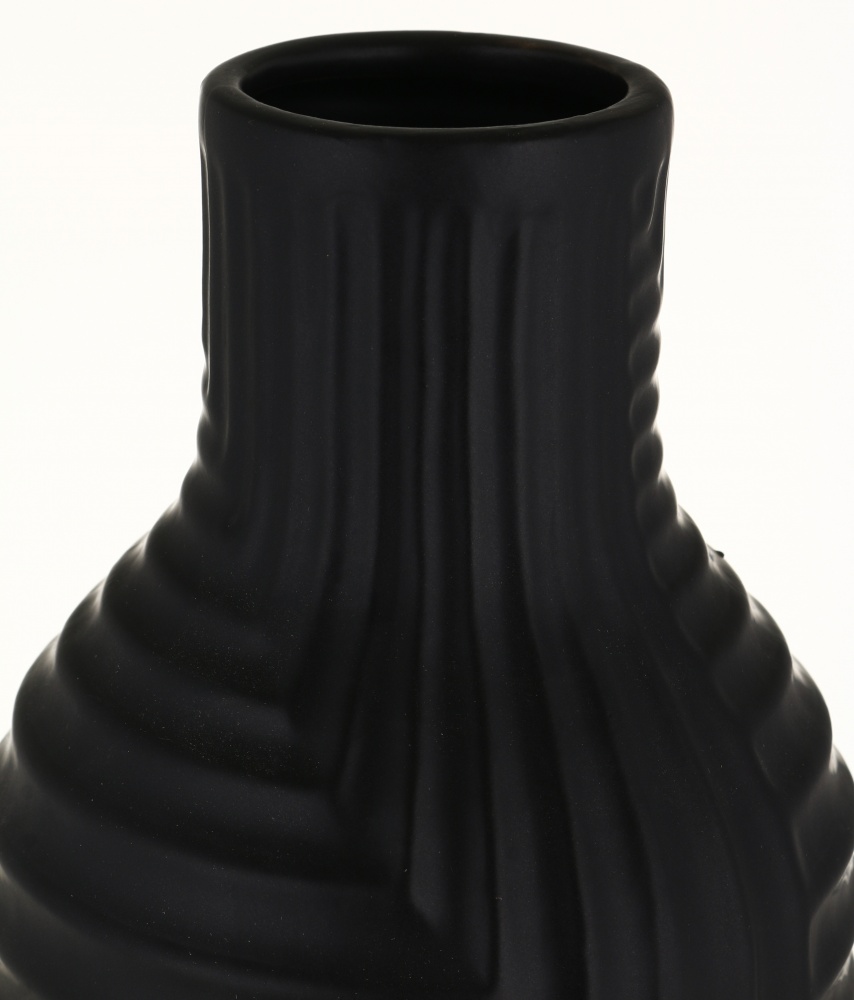 Ваза керамическая Pinsung Ceramics Rooricone 38 см черная матовая PS32931