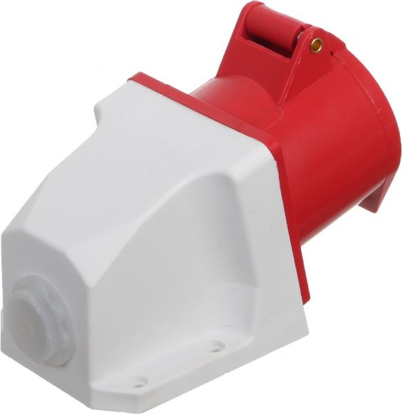 Розетка силовая стационарная с заземлением UP! (Underprice) 3p+PE (124) 380В, 32А IP44 серый