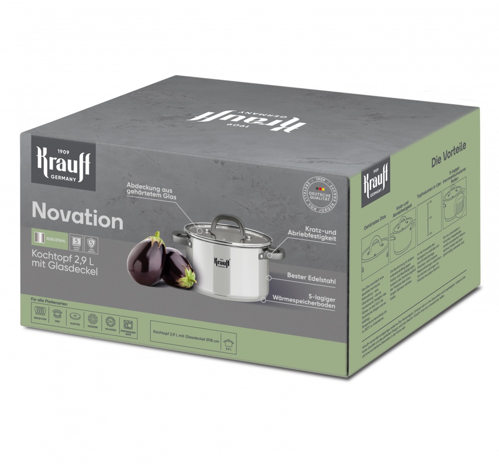 Кастрюля с крышкой Krauff Novation 2,9 л 26-303-008