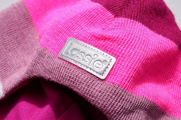 Шапка Reima для девочек р.52 фуксия/бордовый/белый 718774 