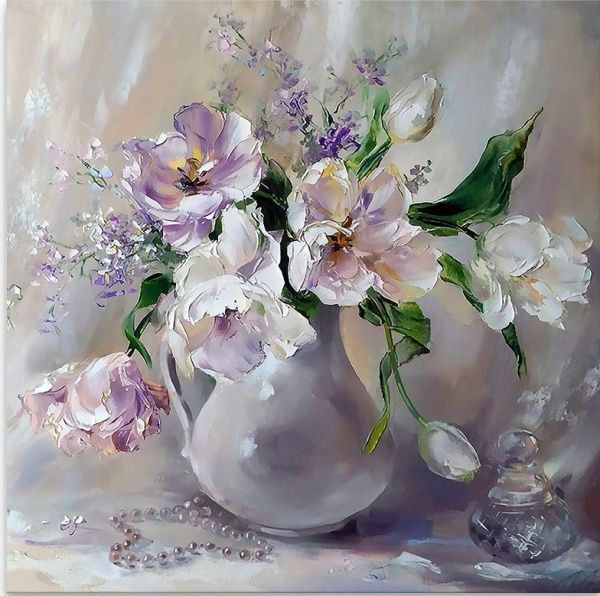 Репродукция Натюрморт из пионов 48x48 см i_48_00032 