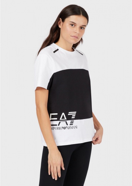 Футболка EA7 T-SHIRT 3KTT04-TJ9ZZ-1100 р.S білий