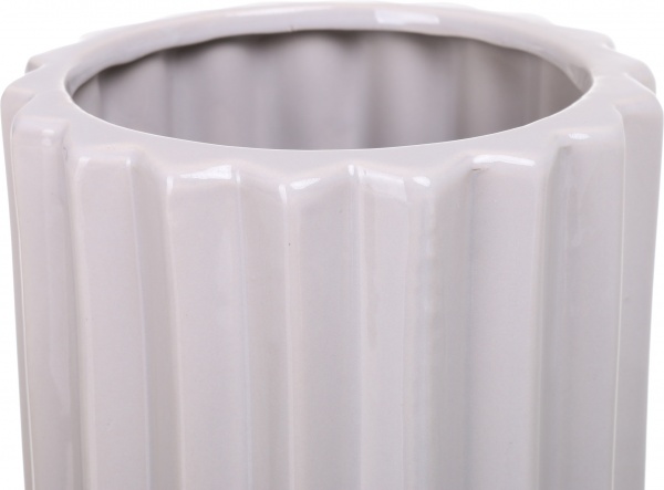 Ваза керамическая серая Smoothed 15х26 см