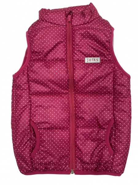 Жилет дитячий для дівчинки JOIKS р.128 малиновий JD-14/128 