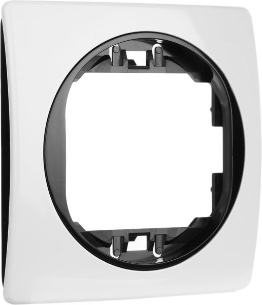 Рамка одномісна Aling-Conel EON горизонтальна біло-чорний E6801.0E