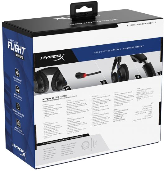 Bluetooth-гарнітура HyperX Cloud Flight PS black (HHSF1-GA-BK/G) 