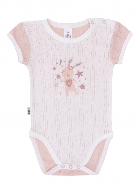 Боди детское для девочки ТМ Софія Зайчик принцесса р.62 пудра 341162 