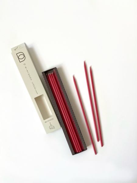 Свічки для торта BB CANDLES ripe cherry 25 см 12 шт.