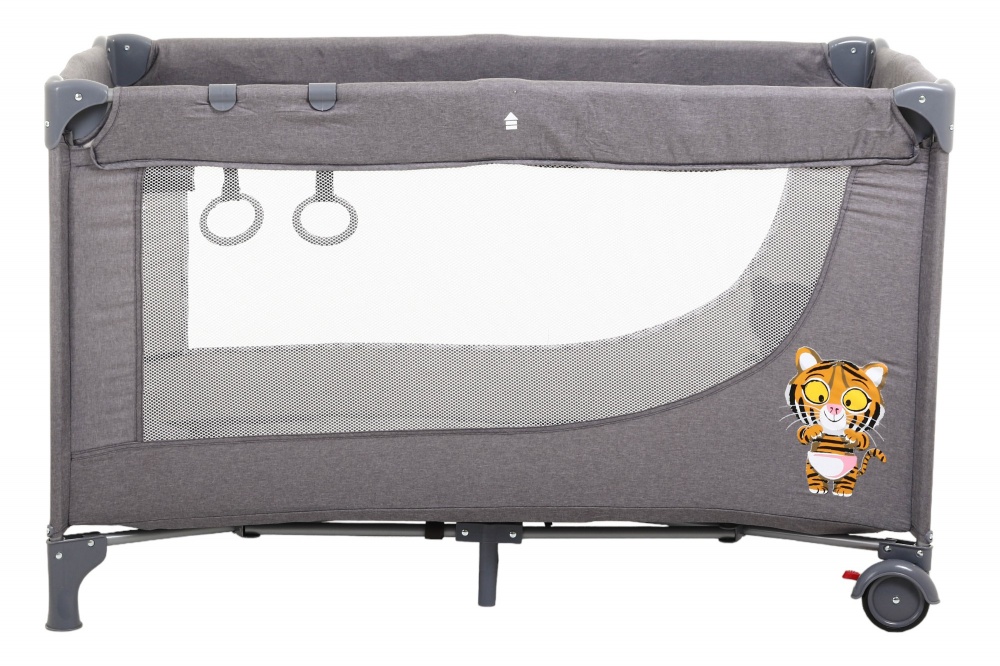 Манеж-ліжко Bambinelli 120х60х76 см темно-сірий H21-A6F4E8