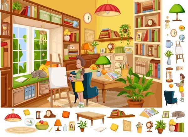 Книга «Книга-картонка Великий віммельбух. Мій будинок» 978-966-936-823-2