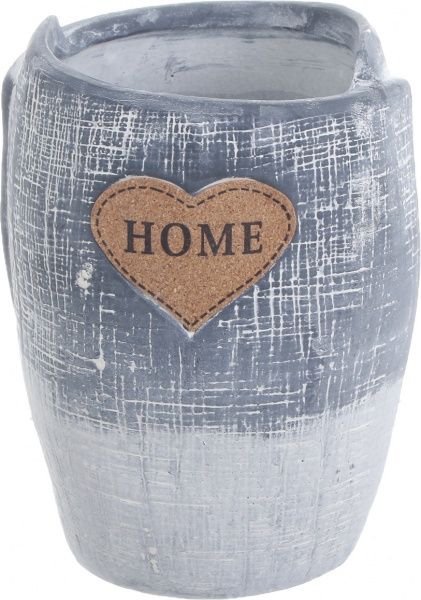 Кашпо керамічне Home in love 12,5х16,5 см сірий