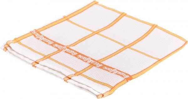 Рушник кухонний Breakfast 50x50 см білий з помаранчевим 