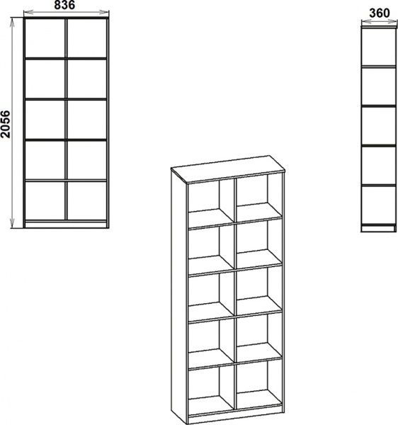 Шкаф Компанит КШ-2 дуб сонома 