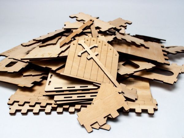 Дерев'яний 3D-конструктор Зірка Фортеця 93887