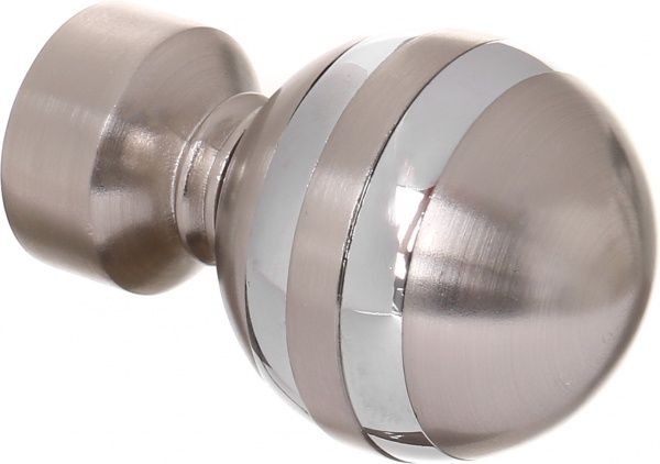 Наконечник Gardinia Ally Куля набірний d16 мм імітація сталі 2 шт. 