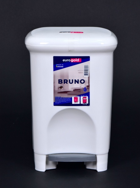 Відро з педаллю Eurogold BRUNO 5 л білий 841105