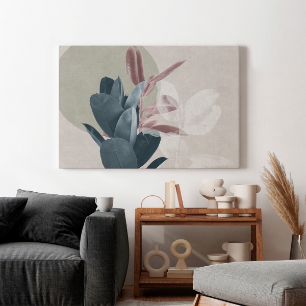 Картина на холсте Пастельные листья 110x80 см WS Holst 14082213 