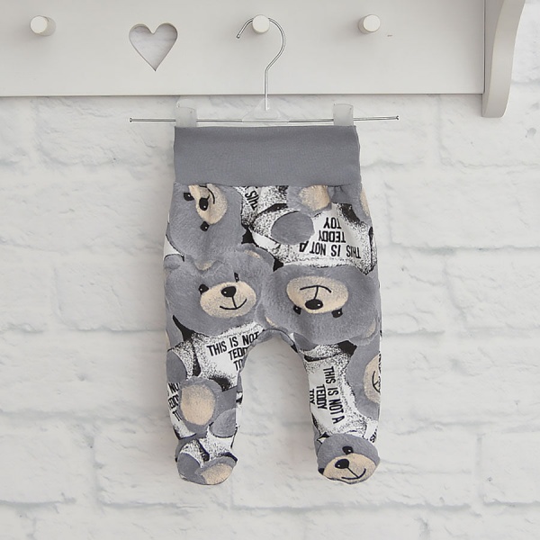 Ползунки ясельные Blanka Медвежонок р.62 серый 110074 