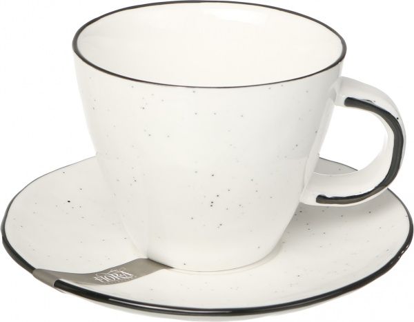 Чашка с блюдцем Natural white 250 мл Fiora