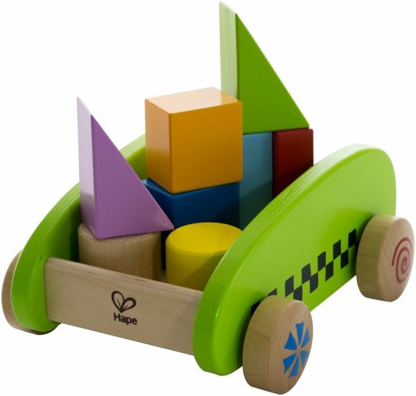 Каталка Hape Мини-тележка с кубиками E0408