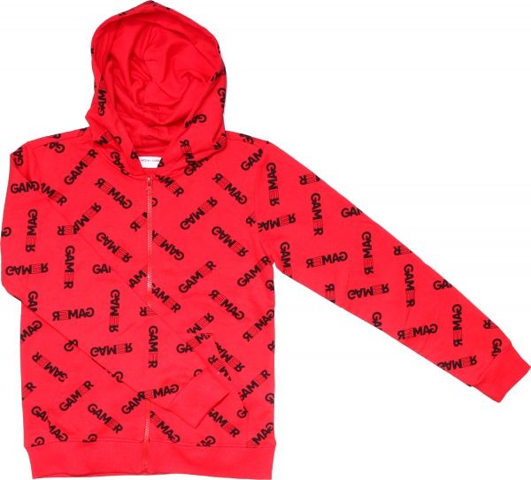 Свитшот LINCOLN&SHARKS р.134 красный с черным 