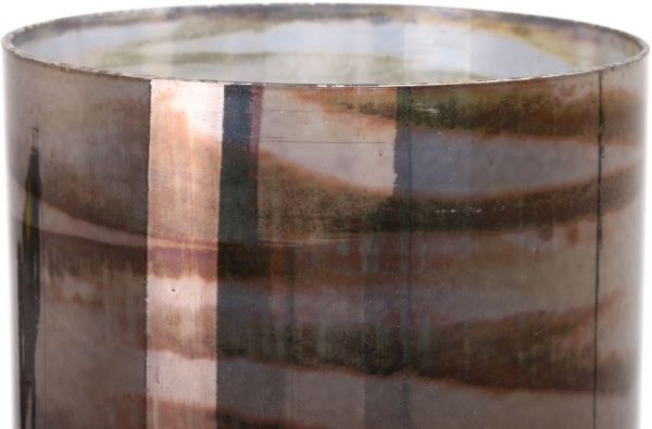 Ваза скляна античний нікель 15х57 см PANACHE