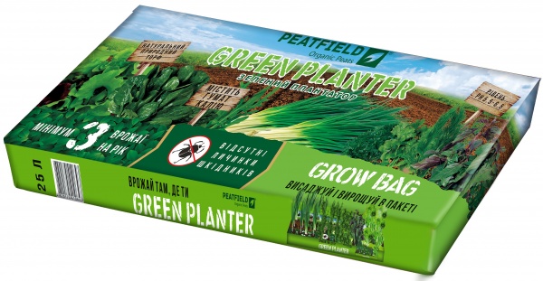Субстрат торф'яний PEATFIELD Зелений плантатор 25 л