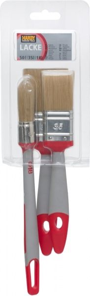 Набір пензлів Hardy червоний 3 шт. 